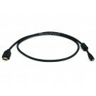 Monoprice 3ft 34AWG High Speed HDMI Cable w/Ethernet w/Ferrite Core - HDMI Micro Connector male to HDMI Connector male - Black
