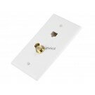 Monoprice Cat5e / BNC Wall Plate (Cat5e + BNC) - Coupler Type