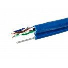 Monoprice 1000FT 24AWG Cat5e 350MHz UTP Solid + Iron, Riser Rated (VW-1), Bulk Ethernet Bare Copper Cable - Blue