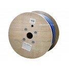 1000FT Cat 6 Bulk Bare Copper Ethernet Network Cable UTP, Solid, Riser Rated (VW-1), 500MHz, 24AWG - Blue