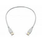 Monoprice 1.5ft USB 2.0 A Male to A Male 28/24AWG Cable (Gold Plated) - WHITE