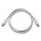 Monoprice 6ft USB 2.0 A Male to A Male 28/24AWG Cable (Gold Plated) - WHITE