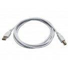 Monoprice 6ft USB 2.0 A Male to B Male 28/24AWG Cable - (Gold Plated) - WHITE