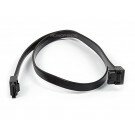 Monoprice - 24inch SATA 6Gbps Cable w/Locking Latch (90 Degree to 180 Degree) - Black