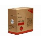 Monoprice - 1000FT 24AWG Cat5e 350MHz UTP Solid, Riser Rated (CMR), Bulk Ethernet Bare Copper Cable - Black