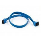 Monoprice - 18inch SATA 6Gbps Cable w/Locking Latch (90 Degree to 180 Degree) - Blue