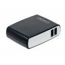 4 Port USB Wall Charger 2.1A - Black