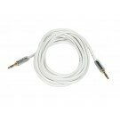 Monoprice 6ft Designed for Mobile 3.5mm Stereo Male to 3.5mm Stereo Male (Gold Plated) - White