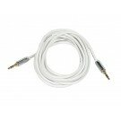 Monoprice - 10ft Designed for Mobile 3.5mm Stereo Male to 3.5mm Stereo Male (Gold Plated) - White