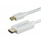 Monoprice 10ft 32AWG Mini DisplayPort to HDMI® w/Audio Cable - White