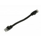 Monoprice - 0.5FT 30AWG Cat5e 350MHz UTP Flat Bare Copper Ethernet Network Cable - Black