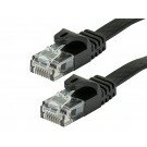 Monoprice 30FT 30AWG Cat5e 350MHz UTP Flat Ethernet Bare Copper Network Cable - Black