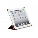 Monoprice Synthetic Leather Stand/Cover with Magnetic Latch for iPad® 2, iPad 3, iPad 4 - Red