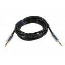 Monoprice - 10ft Designed for Mobile 3.5mm Stereo Male to 3.5mm Stereo Male (Gold Plated) - Black