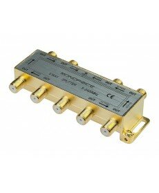 Monoprice PREMIUM 8 way Coax Cable Splitter F type Screw - 5~2400 MHz (for Video VCR Cable TV antenna)