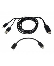 Monoprice - MHL HDMI Cable Adapter for Android Phones and Tablets - Black