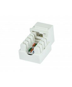 Monoprice Slim Cat5E Punch Down Keystone Jack - White