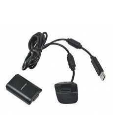 Monoprice - Play & Charge Pack Kit for Xbox 360 - Black