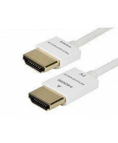 Monoprice 3ft Ultra Slim Series High Performance HDMI Cable w/ RedMere Technology - White