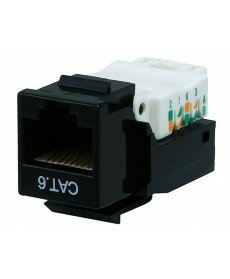Monoprice - Cat6 RJ-45 Toolless Keystone - Black