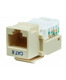 Monoprice - Cat6 RJ-45 Toolless Keystone - Beige