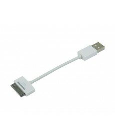 Monoprice 4-inch SlimFit USB Sync Cable for all 30-pin iPad® iPhone®, and iPod® - White