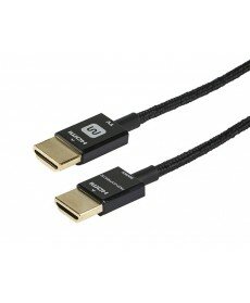 Monoprice - 10ft 18Gbps Ultra Slim Series High Performance HDMI® Cable w/ RedMere® Technology - Black
