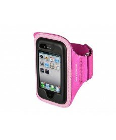 Monoprice - Neoprene Sports Armband for iPhone® 5/5s/5c - LG/XL - Pink