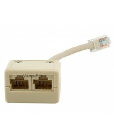 Monoprice T Adapter Cat5e 1M/2F - 6 inch
