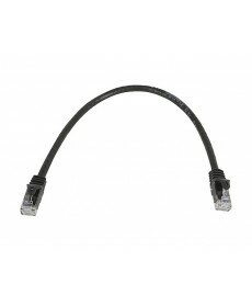 Monoprice - 0.5FT FLEXboot Series 24AWG Cat5e 350MHz UTP Bare Copper Ethernet Network Cable - Black
