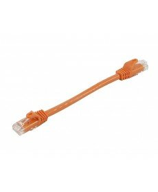 Monoprice - 0.5FT FLEXboot Series 24AWG Cat5e 350MHz UTP Bare Copper Ethernet Network Cable - Orange
