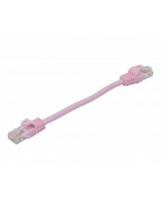 FLEXboot Series Cat5e 24AWG UTP Ethernet Network Patch Cable, 6-inch Pink 0.5ft 