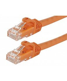 FLEXboot Series Cat6 24AWG UTP Ethernet Network Patch Cable, 7ft Orange 