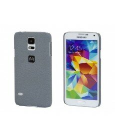 Monoprice - PC Case with Soft Sand Finish for Samsung Galaxy S®5 - Granite Grey
