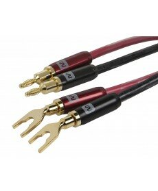 Monoprice - 15ft 12AWG Pure Copper Hi-Fi Speaker Cable with Solid Brass Interchangeable Terminals-Black