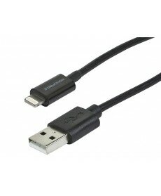 Monoprice - 10ft MFi Certified Lightning™ to USB Charge/ Sync Cable for iPad®, iPhone®, and iPod® - Black