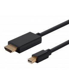Monoprice - 32AWG Mini DisplayPort to HDTV Cable with Audio Support, 15ft Black