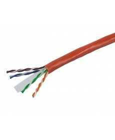 Monoprice - 1000FT Cat6 Bulk Bare Cable Copper Ethernet Cable, UTP, Solid, Riser Rated (CMR), 350MHz, 23AWG - Orange - GENERIC