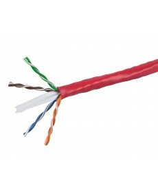 Monoprice - 1000FT Cat6 Bulk Bare Cable Copper Ethernet Cable, UTP, Solid, Riser Rated (CMR), 350MHz, 23AWG - Red - GENERIC