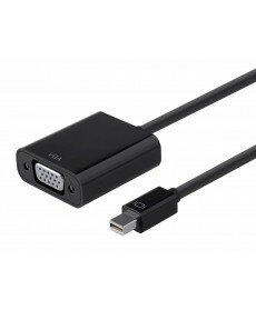 Monoprice - Mini DisplayPort 1.2a / Thunderbolt™ to VGA Active Adapter, Black