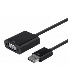 Monoprice - DisplayPort 1.2a to VGA Active Adapter, Black