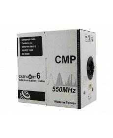 Monoprice - 1000FT Cat 6 Bulk Bare Copper Ethernet Network Cable UTP, Solid, Plenum Jacket (CMP), 550MHz, 23AWG - Black - GENERIC