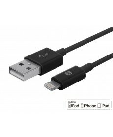 Monoprice - Select Series Apple® MFi Certified Lightning™ to USB Charge & Sync Cable, 6ft Black