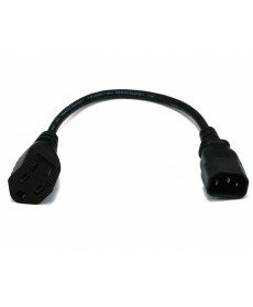 Monoprice - 1ft 18AWG Power Adapter Cord Cable - Black
