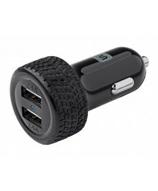 Monoprice - 2-Port USB Car Charger, 4.8A Black