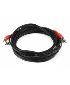 Monoprice - 12ft 2 RCA Plug/2 RCA Plug M/M Cable - Black