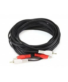 Monoprice 25ft 2 RCA Plug/2 RCA Plug M/M Cable - Black