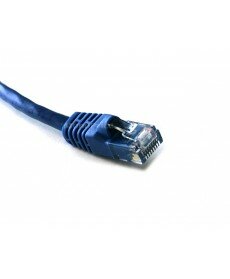 Monoprice 1FT 24AWG Cat6 550MHz UTP Ethernet Bare Copper Network Cable - Blue 