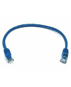 Monoprice - 1FT 24AWG Cat5e 350MHz UTP Bare Copper Ethernet Network Cable - Blue
