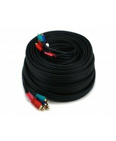 Monoprice - 50ft 22AWG 5-RCA Component Video/Audio Coaxial Cable (RG-59/U) - Black